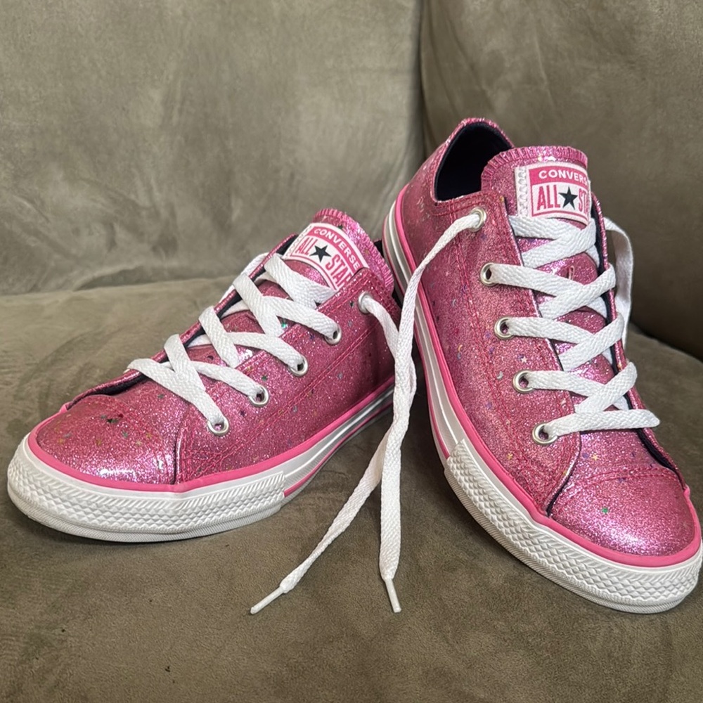 Converse Kids' Sparkly Pink Sneakers